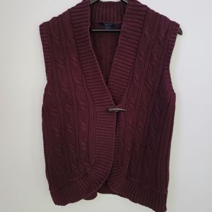 Chaps cotton sweater vest L